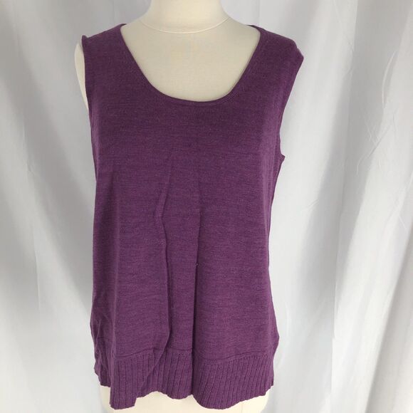 Coldwater Creek Sweaters - Coldwater Creek Purple Round Neck Sleeveless Sweater XL